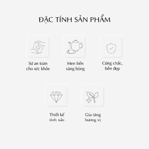 Bộ trà 0.8 L - Hoàng Cung - Chỉ Vàng A001_01084001403gomminhlong.com