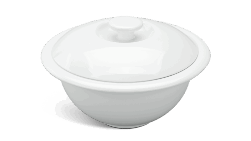 Thố vành 12 cm + nắp - Jasmine - Trắng A001_061219000gomminhlong.com