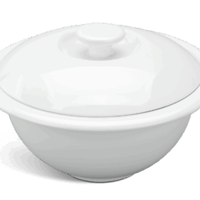 Thố vành 12 cm + nắp - Jasmine - Trắng A001_061219000gomminhlong.com