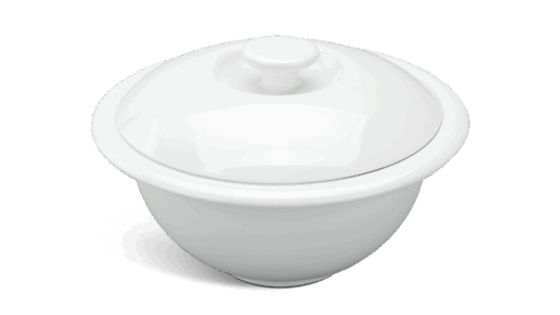 Thố vành 12 cm + nắp - Jasmine - Trắng A001_061219000gomminhlong.com