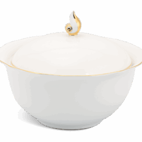 Thố 18 cm + nắp - Mẫu Đơn IFP - Chỉ Vàng A001_061855014gomminhlong.com