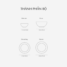  Bộ đồ ăn 10 sản phẩm - Jasmine - Cá Cơm Sương Mờ A001_10JAS519gomminhlong.com