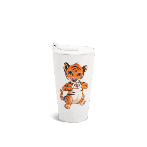 Ly sứ dưỡng sinh 0.48 L + nắp ống hút (K1) - Dưỡng Sinh - Hổ Yêu Thương A001_214888CO2Hgomminhlong.com