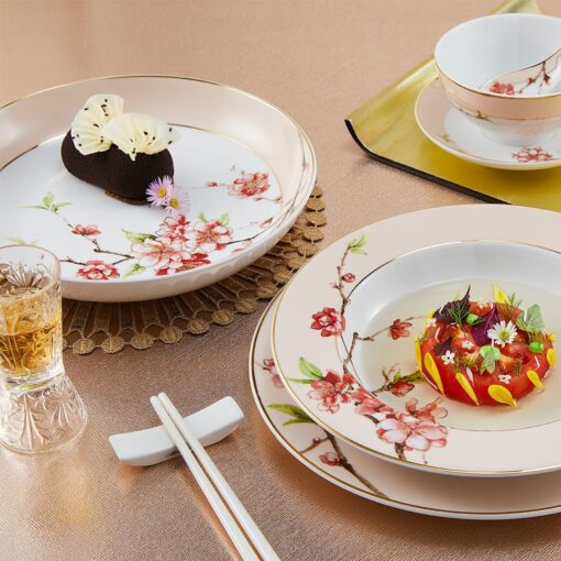 Bộ đồ ăn 23 sản phẩm - Camellia - Hoa Đào A001_23CAM480gomminhlong.com