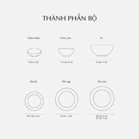  Bộ đồ ăn 23 sản phẩm - Camellia - Hoa Đào A001_23CAM480gomminhlong.com