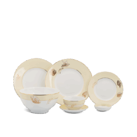 Bộ đồ ăn 6 người 25 sản phẩm - Camellia - Hương Biển kem A001_25089gomminhlong.com