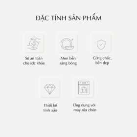  Bộ đồ ăn 30 sản phẩm - Cordon - Men Ngọc Sương Mờ (Trang trí Vàng) A001_3006A1522Vgomminhlong.com