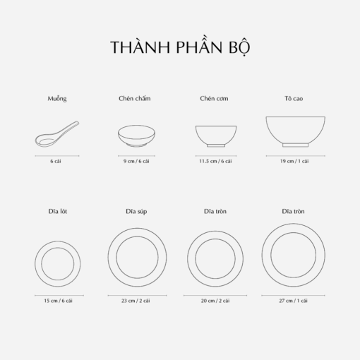 Bộ đồ ăn 30 sản phẩm - Cordon - Men Ngọc Sương Mờ (Trang trí Vàng) A001_3006A1522Vgomminhlong.com
