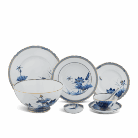  Bộ đồ ăn 30 sản phẩm - Hoàng Cung - Sen Vàng A001_30345gomminhlong.com
