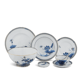 Bộ đồ ăn 30 sản phẩm - Hoàng Cung - Sen Vàng A001_30345gomminhlong.com