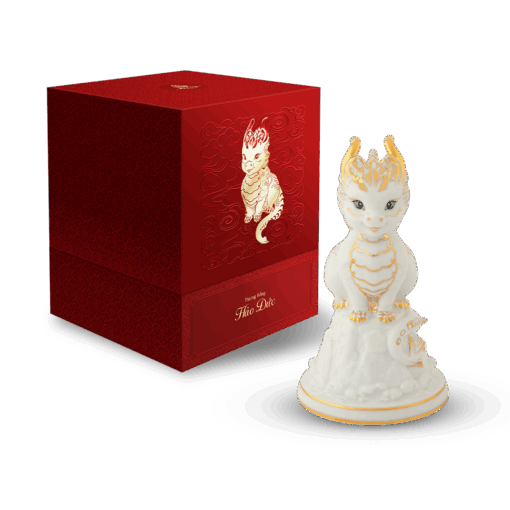 Tượng rồng Hảo Đức 13.5 cm - Màu Trắng A001_311350TBVgomminhlong.com
