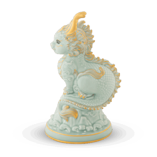Tượng rồng Hảo Đức 23.9 cm - Men Ngọc Sương Mờ A001_312350522Vgomminhlong.com