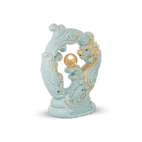  Tượng rồng Khải Đức 23.9 cm - Men Ngọc (bóng) A001_312357BMNVgomminhlong.com
