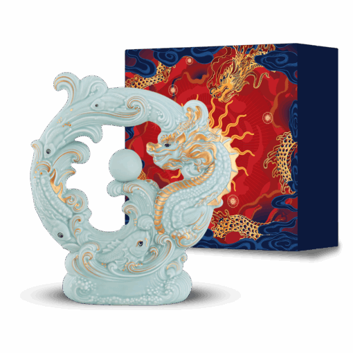 Tượng rồng Khải Đức 23.9 cm - Men Ngọc Sương Mờ A001_312357522Vgomminhlong.com