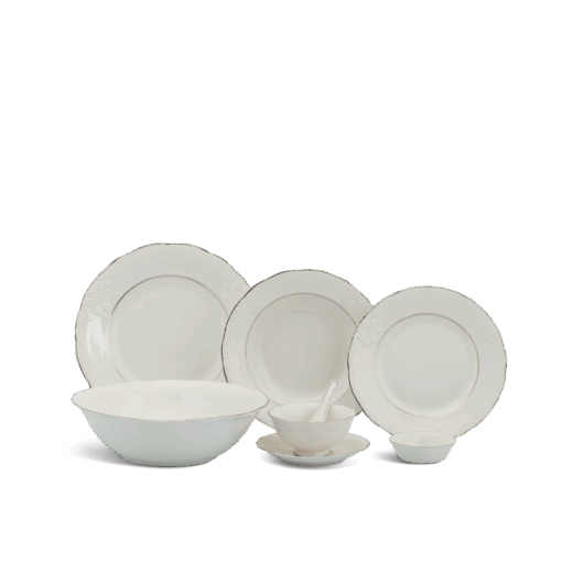 Bộ đồ ăn 6 người 32 sản phẩm - Đài Các IFP - Chỉ Bạch Kim A001_32043DCgomminhlong.com