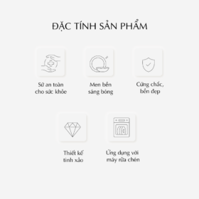  Bộ đồ ăn 32 sản phẩm - Sen IFP - Chỉ Bạch Kim A001_32043SENgomminhlong.com