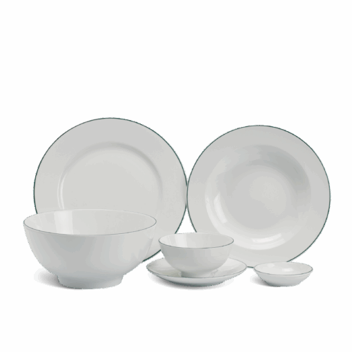 Bộ đồ ăn 22 sản phẩm - Jasmine - Chỉ Xanh Lá A001_22009gomminhlong.com
