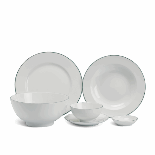 Bộ đồ ăn 22 sản phẩm - Jasmine - Chỉ Xanh Lá A001_22009gomminhlong.com
