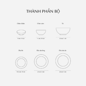  Bộ đồ ăn 10 người 36 sản phẩm - Daisy - Bóng Bay A001_36312gomminhlong.com