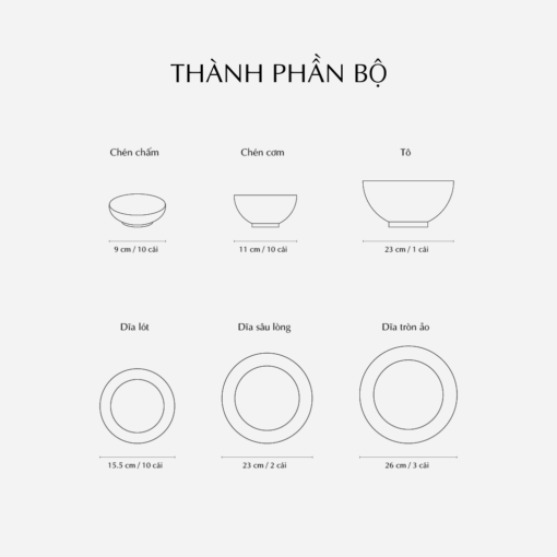 Bộ đồ ăn 10 người 36 sản phẩm - Daisy - Bóng Bay A001_36312gomminhlong.com