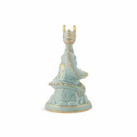  Tượng rồng Long Phù Đại Khánh 13.5 cm - Men Ngọc (bóng) A001_441311BMNVgomminhlong.com