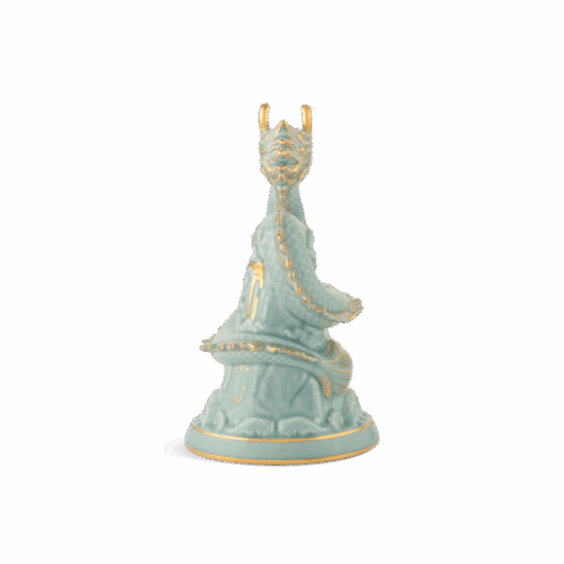 Tượng rồng Long Phù Đại Khánh 13.5 cm - Men Ngọc (bóng) A001_441311BMNVgomminhlong.com