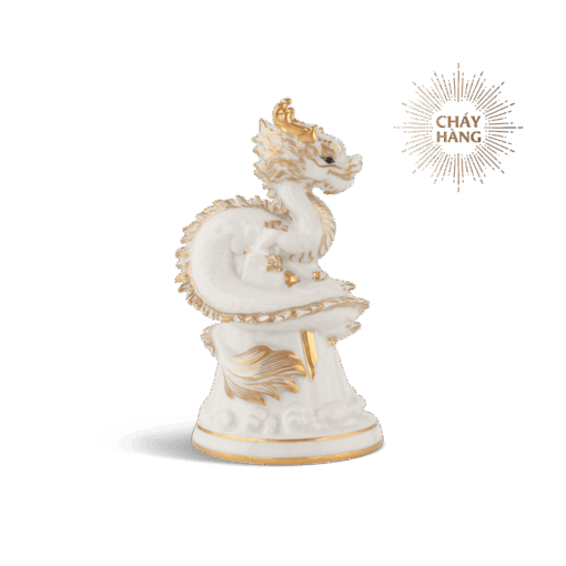 Tượng rồng Long Phù Đại Khánh 13.5 cm - Màu Trắng A001_441311TBVgomminhlong.com