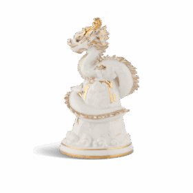  Tượng rồng Long Phù Đại Khánh 23.9 cm - Màu Trắng A001_442311TBVgomminhlong.com
