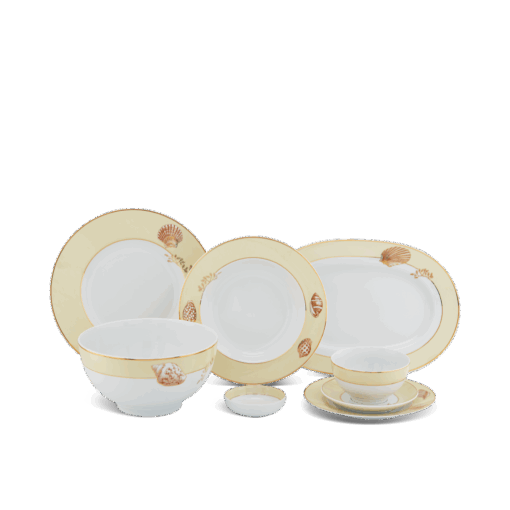 Bộ đồ ăn Âu-Á 45 sản phẩm - Camellia - Hương Biển kem A001_4506AA089gomminhlong.com