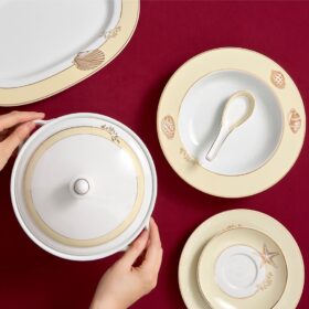  Bộ đồ ăn Âu-Á 45 sản phẩm - Camellia - Hương Biển kem A001_4506AA089gomminhlong.com