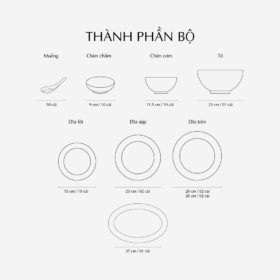  Bộ đồ ăn 10 người 48 sản phẩm - Hoàng Cung - Hồn Việt A001_4810DD038gomminhlong.com