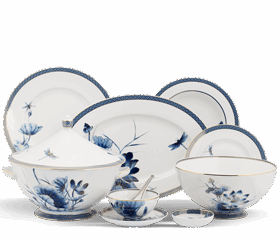  Bộ đồ ăn Âu-Á 45 sản phẩm - Hoàng Cung - Sen Vàng A001_4506AA345gomminhlong.com
