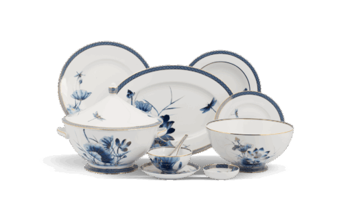 Bộ đồ ăn Âu-Á 45 sản phẩm - Hoàng Cung - Sen Vàng A001_4506AA345gomminhlong.com