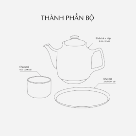  Bộ trà 0.3 L - Mẫu Đơn IFP - Chỉ Vàng A001_68301301403gomminhlong.com