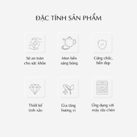  Bộ trà 0.38 L - Gastroline - Trắng A001_68384200003gomminhlong.com