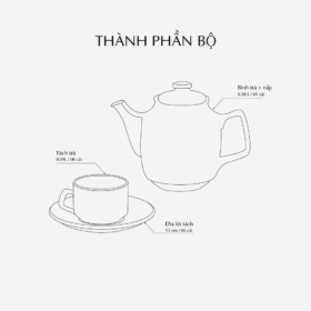  Bộ trà 0.38 L - Gastroline - Trắng A001_68384200003gomminhlong.com