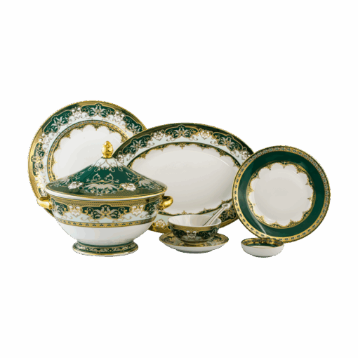 Bộ đồ ăn 85 sản phẩm - Hoàng Cung - Sen Ngọc Bích A001_8506AA487gomminhlong.com