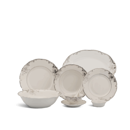 Bộ đồ ăn Âu-Á 45 sản phẩm - Đài Các - Trang Trí Bạch Kim A001_4506AA266gomminhlong.com