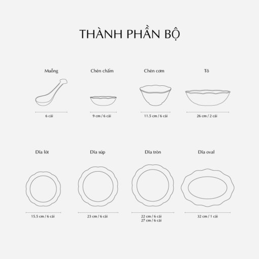 Bộ đồ ăn Âu-Á 45 sản phẩm - Đài Các - Trang Trí Bạch Kim A001_4506AA266gomminhlong.com