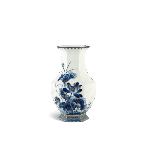 Bình hoa Lộc Phát 28 cm - Bình Hoa - Sen Vàng Nền Trắng A001_692821345gomminhlong.com