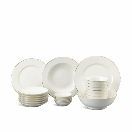 Bộ đồ ăn 22 sản phẩm - Jasmine - Chỉ Vàng A001_22014gomminhlong.com
