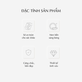  Bộ đồ ăn 22 sản phẩm - Jasmine - Chỉ Vàng A001_22014gomminhlong.com
