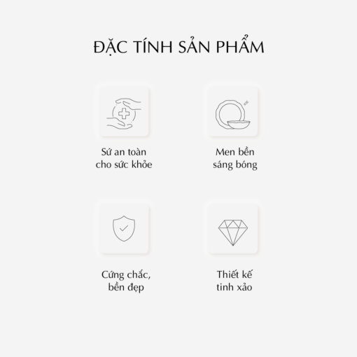 Bộ đồ ăn 22 sản phẩm - Jasmine - Chỉ Vàng A001_22014gomminhlong.com