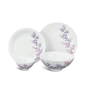 Bộ đồ ăn 09 sản phẩm - Daisy - Cỏ Tím A001_09267gomminhlong.com