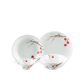 Bộ đồ ăn 09 sản phẩm - Daisy - Hồng Mai A001_09349gomminhlong.com