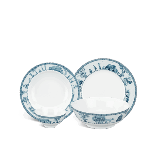 Bộ đồ ăn 09 sản phẩm - Jasmine - Thôn Dã A001_09179gomminhlong.com