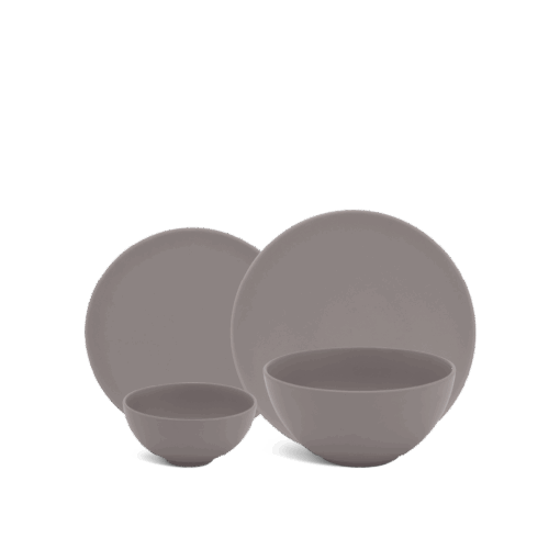 Bộ đồ ăn 09 sản phẩm - Timeless - Màu Xám 3 A001_09LLT515gomminhlong.com