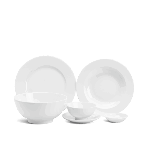 Bộ đồ ăn 10 người 36 sản phẩm - Jasmine - Trắng A001_36JASgomminhlong.com