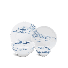 Bộ đồ ăn 10 sản phẩm - Jasmine - Cá Cơm Sương Mờ A001_10JAS519gomminhlong.com