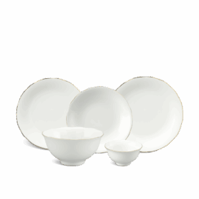 Bộ đồ ăn 14 sản phẩm - Mẫu Đơn IFP - Chỉ Vàng A001_341428014gomminhlong.com